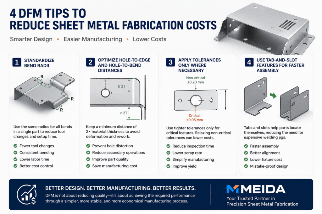 4 DFM Tips to Reduce Sheet Metal Fabrication Costs